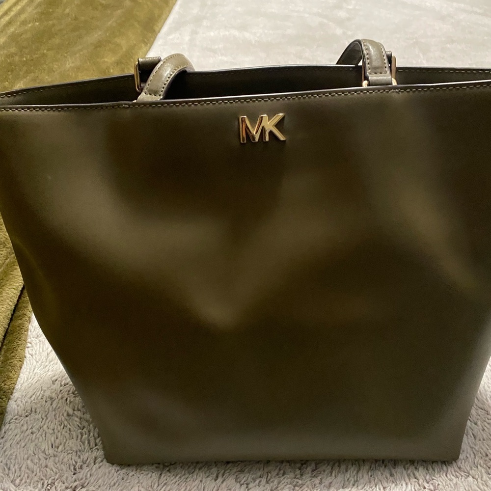 Michael Kors Dark Green Tote Bag